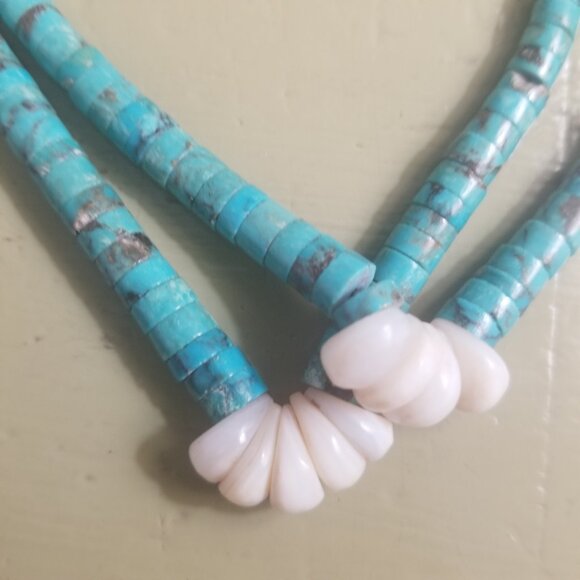 Native American Turquoise necklace / choker Vintage - Picture 7 of 7